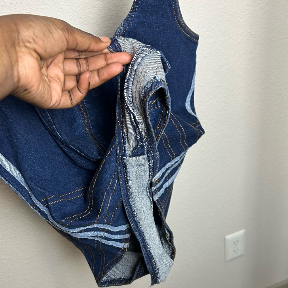 Ivy Park Adidas Rodeo Blue Denim Bodysuit - Picture 8 of 12